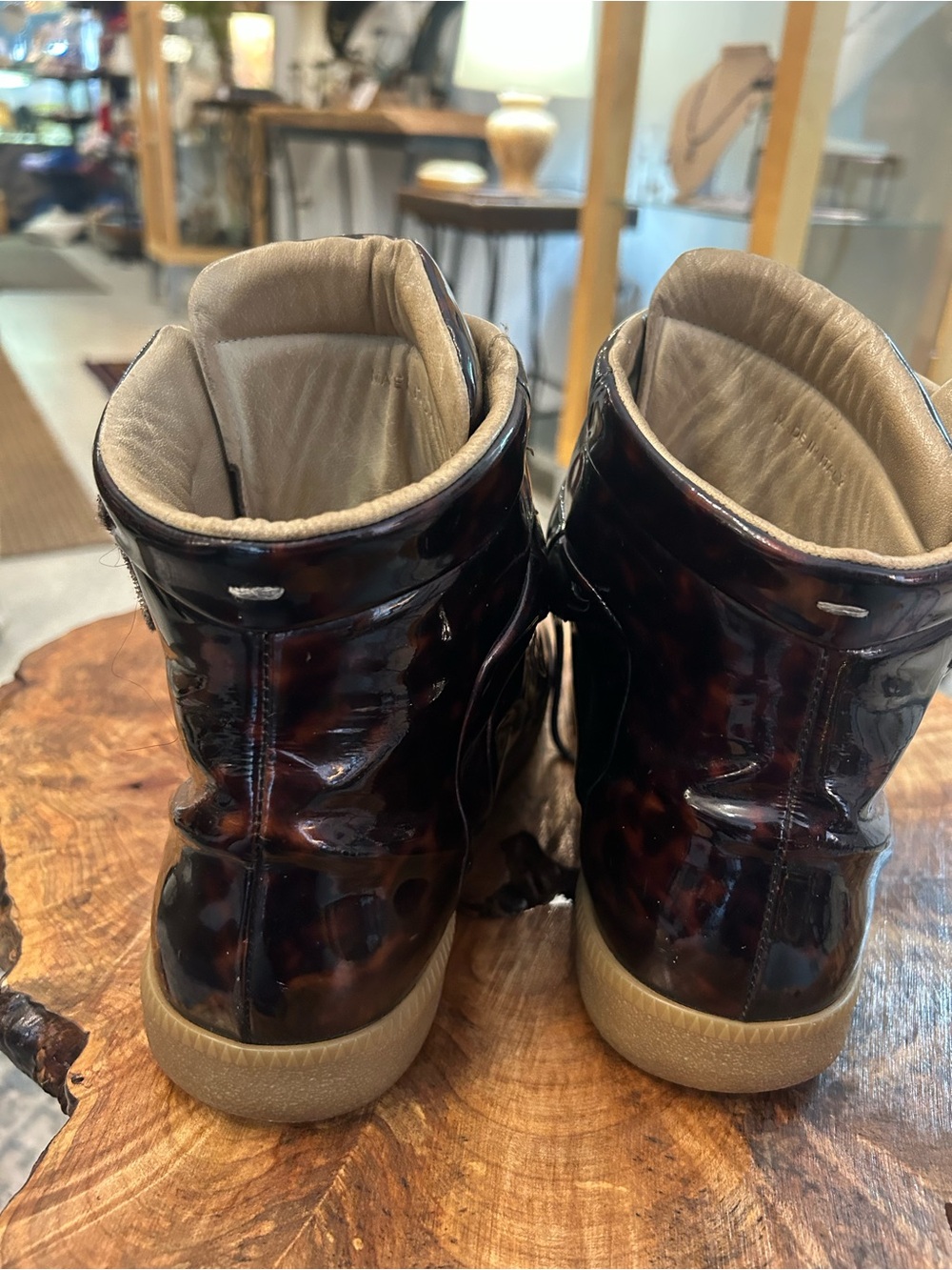 Maison Martin Margiela Future High Top Tortoise Spring 2015 patent Leather 42 - Picture 6 of 13